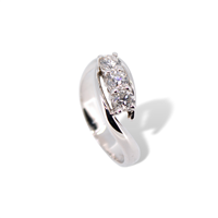 Anello trilogy AN692DB68 in oro 18k e diamanti naturali Donna  - AN692DB68